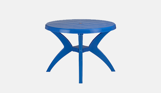 plastic round table - blue color