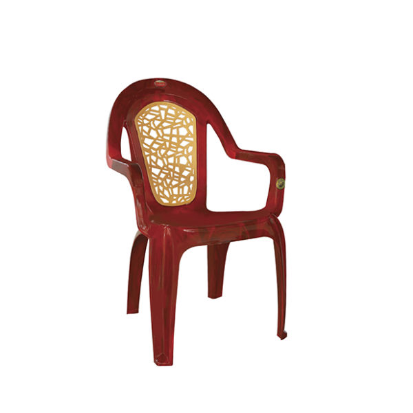 red plastic chair