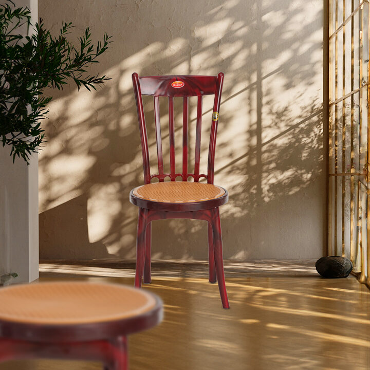 plastic-chair-brown-colour in-room