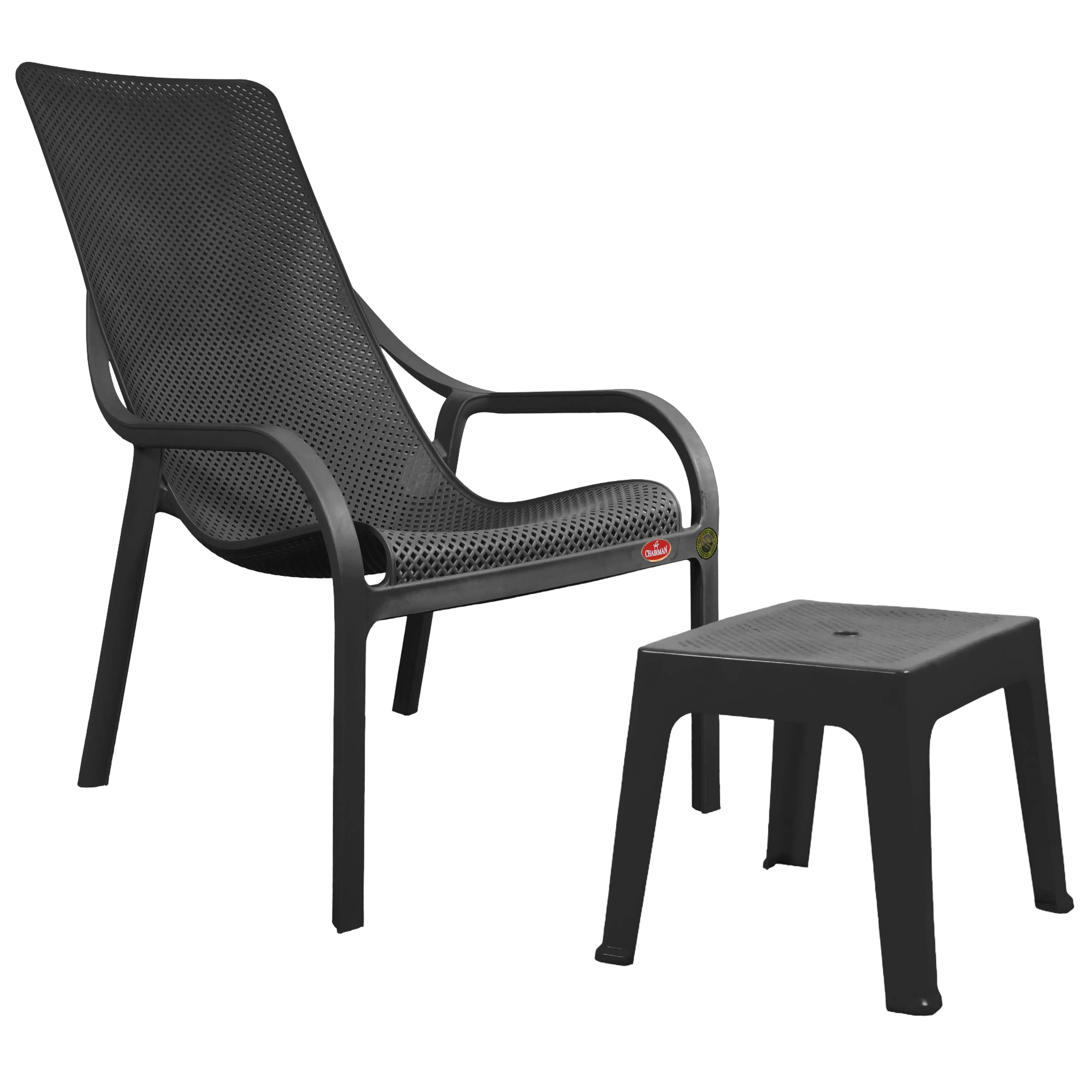 laxo-black-chair-and-stool-set