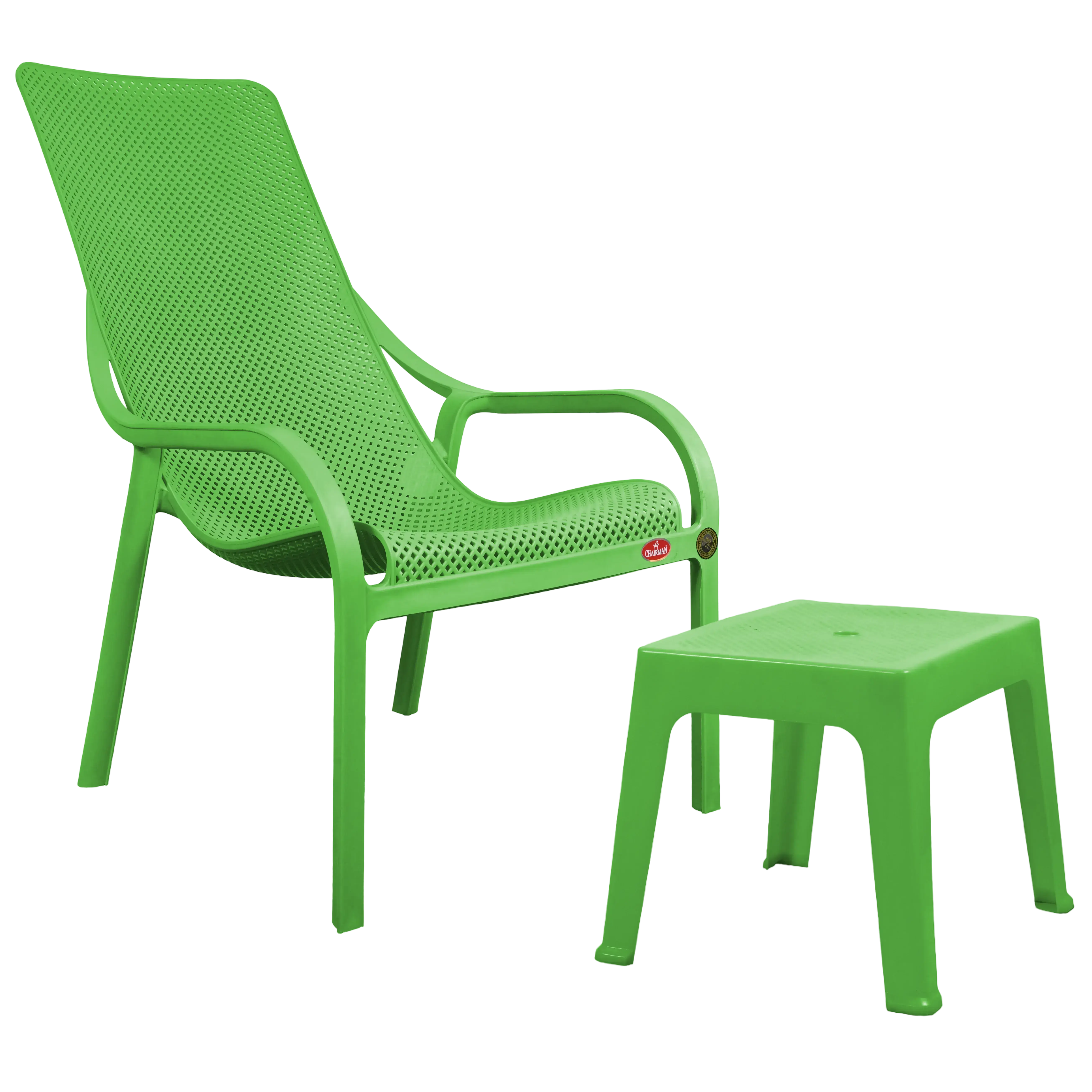 laxo-arm-green-colour-chair-stool-set