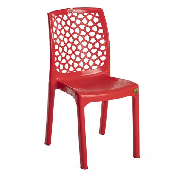 red-plastic-armless-chair